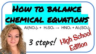 How to Balance Chemical Equations High School Level | 3 Easy Steps | Polyatomic Balancing Explained