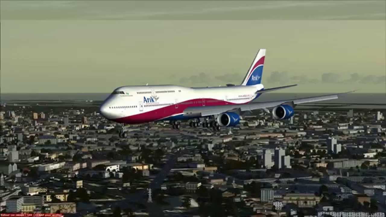 Flight from Dakar to Lagos, Arik Air Boeing 747-8i - YouTube