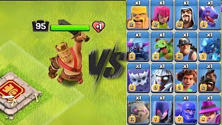 KING  vs All MAX TROOP 'S#clashofclans