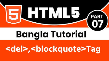HTML Bangla Tutorial Part-7 || del, blockquote Tag