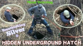 Amazing Silver Found by Mysterious Hatch Door Hidden in the Woods  Metal Detecting