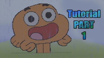 Minecraft Pixel Art Tutorial: How to make Darwin Watterson Part 1 (Amazing World Of Gumball)