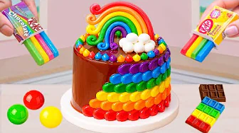 Amazing KitKat Cake 🌈🍫 Mini Rainbow Cake Decorating With 1000+ Chocolate KitKat Bars