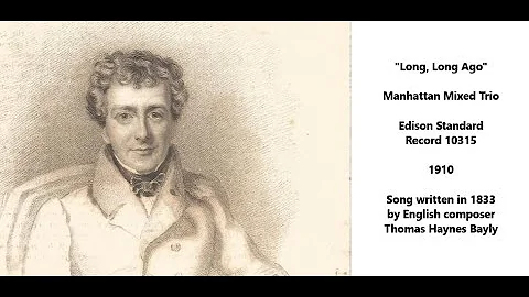 "Long, Long Ago" Thomas Haynes Bayly song, Tell me...