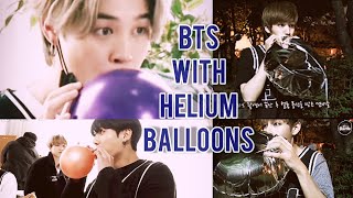 BTS with their Helium balloons 😂 Jimin,Jk, Jin, V💜 #taeind