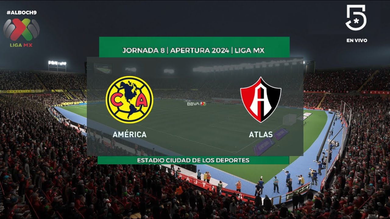 América vs Atlas | Jornada 8 LIGA MX | Apertura 2024 | FIFA 21 - YouTube