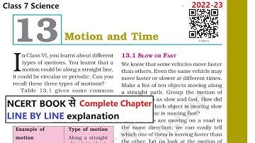 Motion and Time : Class 7 Science Chapter 13 [Full Chapter]