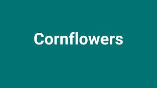 'Cornflowers' Meaning and Pronunciation