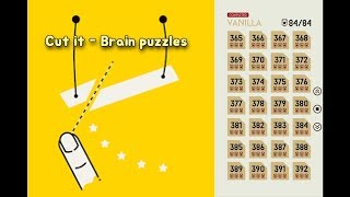 Cut it : brain puzzles(ultra sharp) walkthrough 14.Vanilla (365~392 Level) 3star Perfect clear