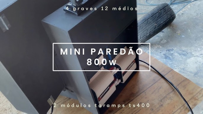 Mini paredão a venda com bateria, barato com 4 graves 