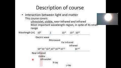 Photochemistry / Spectroscopy Lecture 0 2
