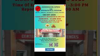 PRSU - Center for Basic Sciences (CBS) - ENTRANCE SCREENING TEST-2026-27 Session