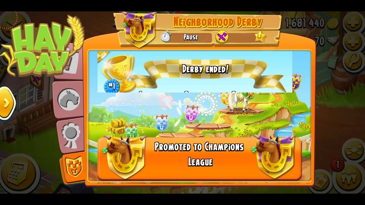 Hay Day Derby Win - Promoted to Champions League