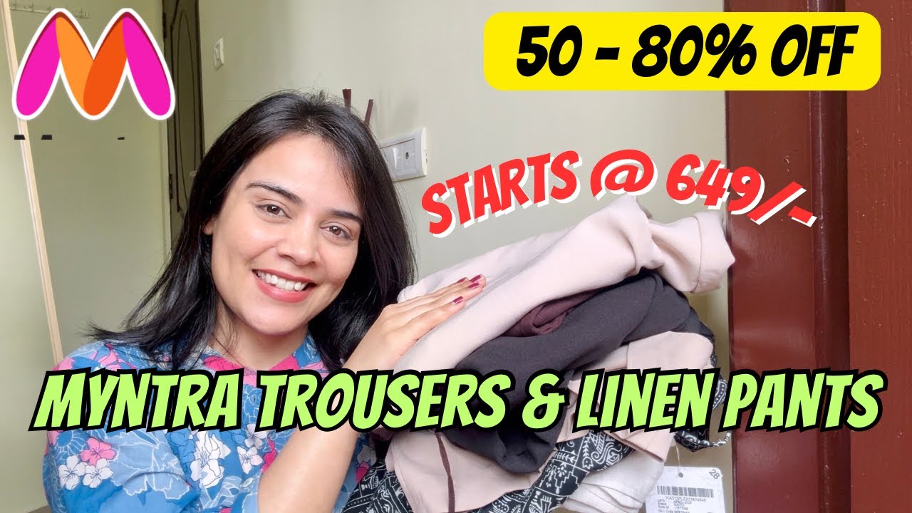 Myntra trouser, linen pants haul starts 649/- | bottom wear try on | edgyetika | 