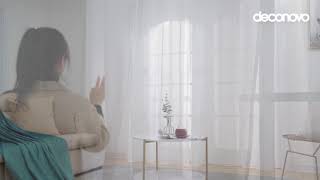 Set of 2 White Sheer Curtains with Grommets