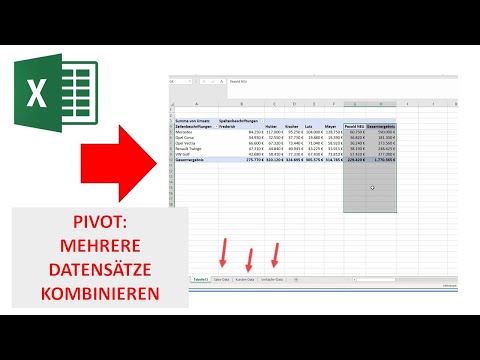 Wie man eine einzelne Pivot-Tabelle aus mehreren Datensätzen erstellt I Excelpedia