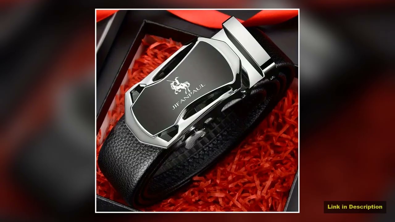 JIFANAUL Mens Famous Brand Belt High Quality Leather Luxury Belt Metal Automatic Buckle Belt