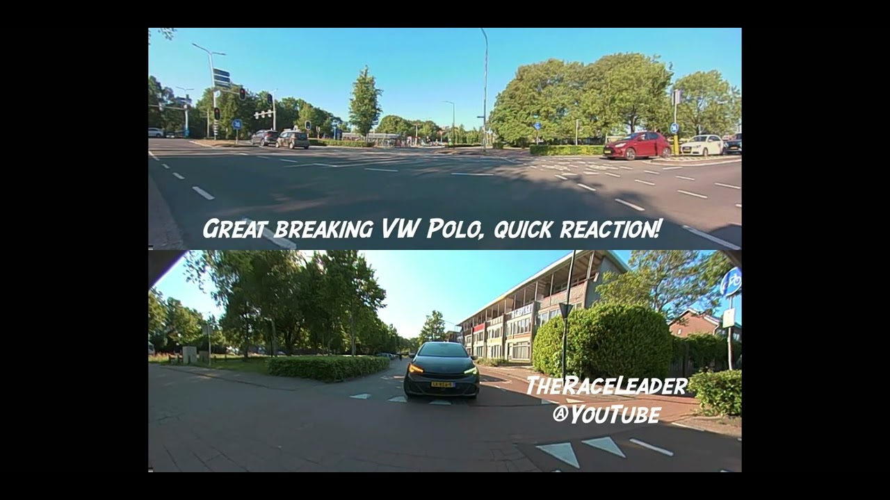 DASHCAM: accident avoided by great breaking and quick reaction time! 