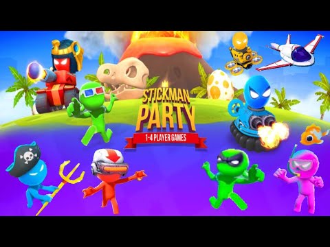 The Stickman Party - NEW Minigames 2023 Gameplay 4 Players UPDATED Android, IOS