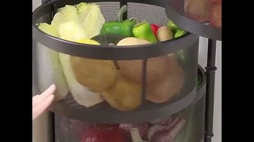 Kệ Rổ Xoay Đa Năng Tiện Dụng | Chất liệu inox cao cấp, bền đẹp, xoay 360 độ