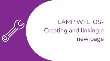 How do I create and link a new page in LAMP WFL iOS?