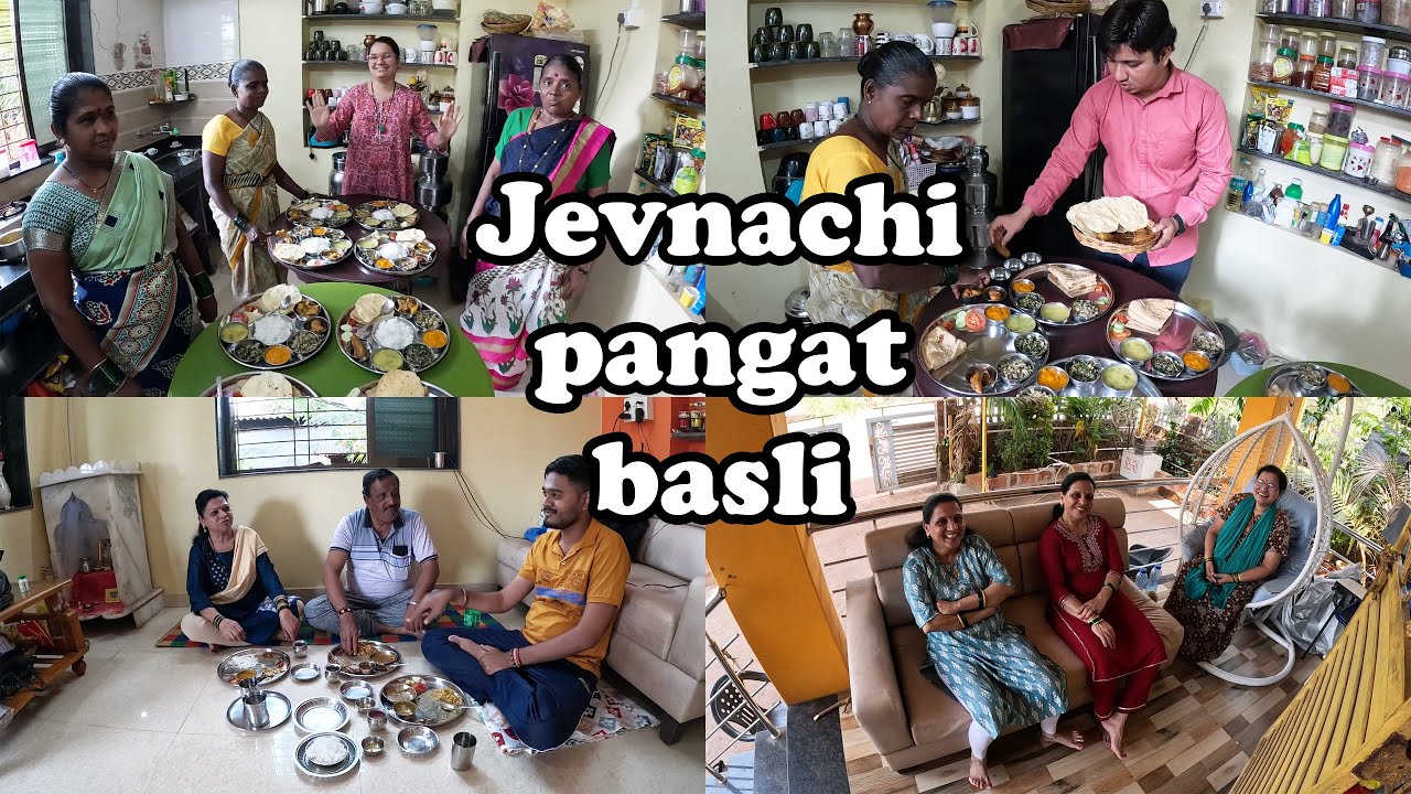 आज नाश्त्याचा वेळेला जेवण दिले ११ वाजता | पंगत बसली जेवायला | Early Morning Lunch at 11:30am