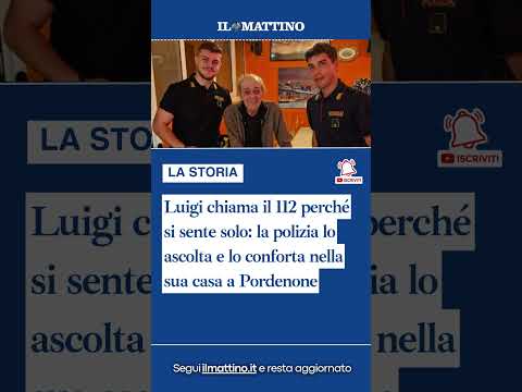 Video Luigi chiama il 112 perché si sente solo: la polizia lo ascolta e lo conforta nella sua casa