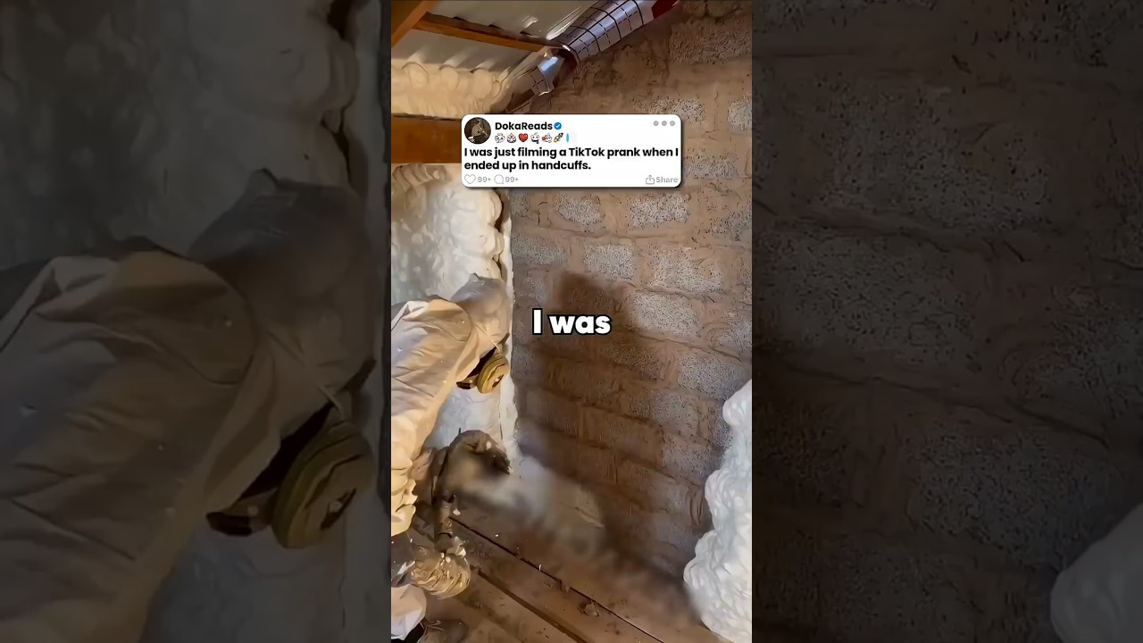 I was just filming a TikTok prank when I ended up in handcuffs.