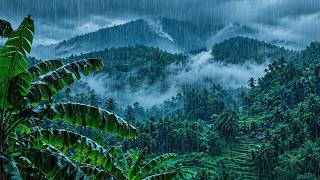 Rainy Banana Leaves Over a Tropical Lake | Soft Nature Sounds for Deep Sleep, Calm & Relaxation Now! screenshot 2