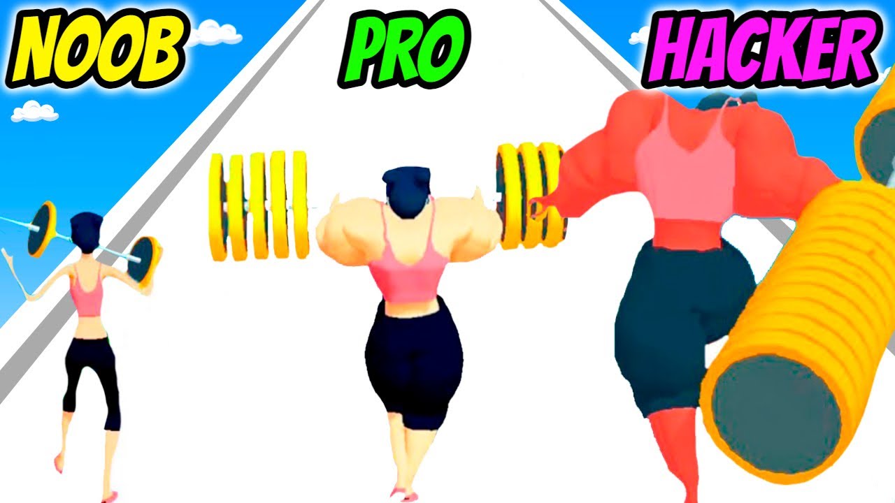 Weight Runner 3D - NOOB vs PRO vs HACKER