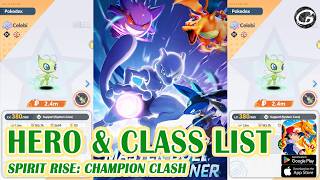 Spirit Rise: Champion Clash All Pokemon Class &amp; Tier List - Mobile Game (Android)