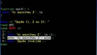 Programação em Shell Script  em Linux: case com function - Fatec Osasco