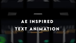 AE Inspired Text Animation | Alight Motion Tutorial |