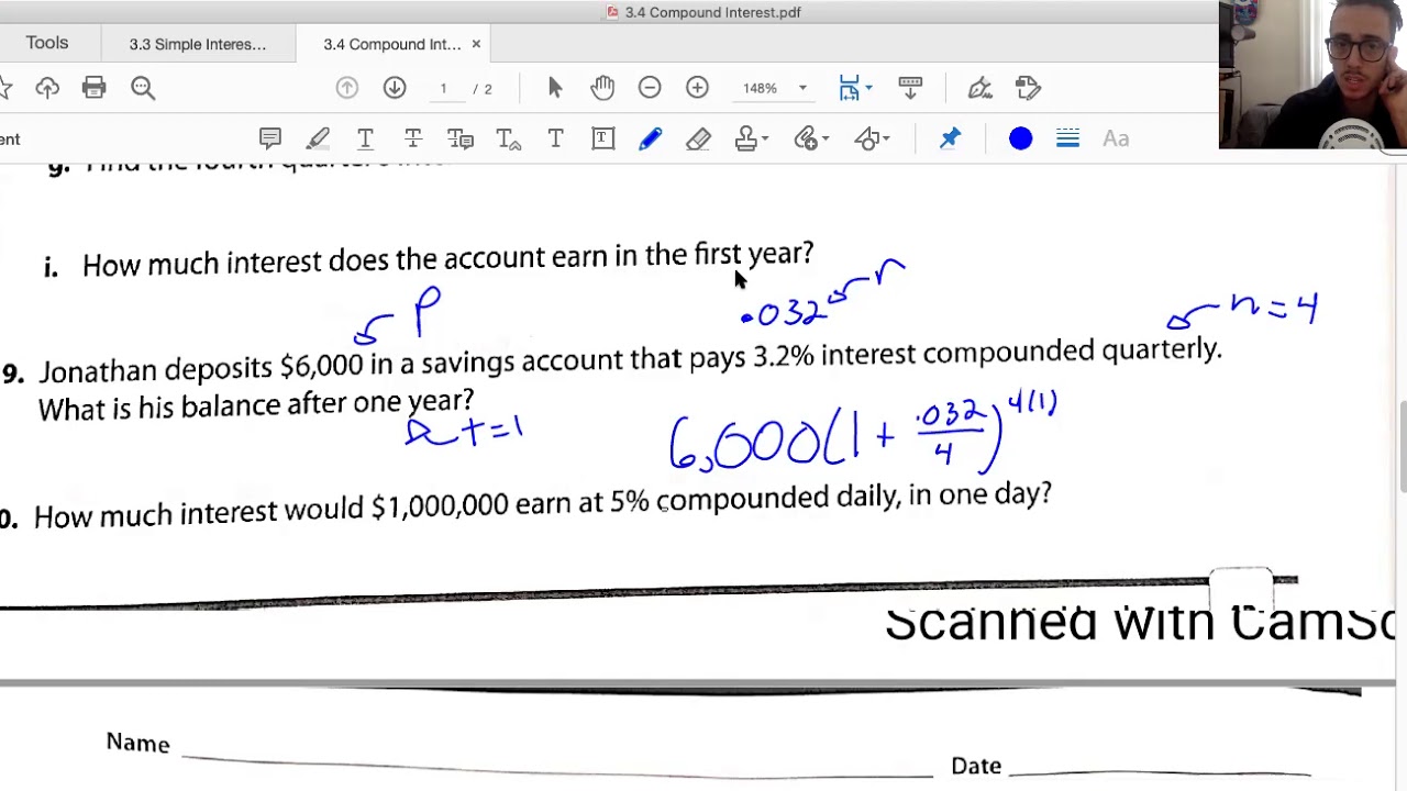 Financial Algebra 3 4 Worksheet Compound Interest YouTube financial-algebra-3-4-worksheet-compound-interest-youtube