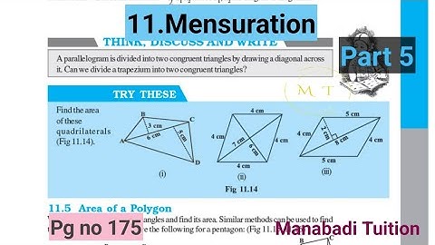 8th class maths| Chapter 11|💁‍♂️Mensuration| 🙋‍♀️Try these | p g no 175| part 5|with notes|