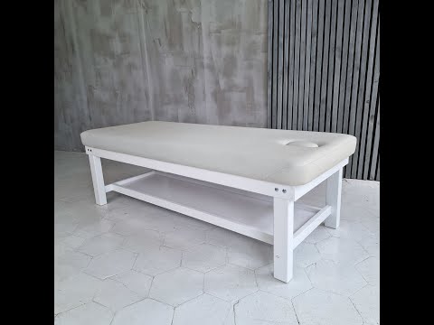 Професійна масажна кушетка (посилена) для тайського масажу КТ-03 дерев'яний каркас (бук), видео 1