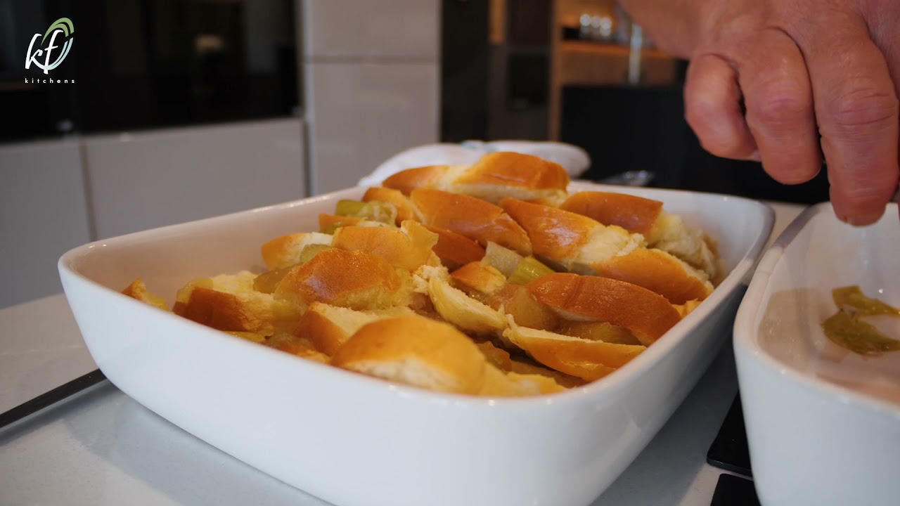 How to Make a Rhubarb & Brioche Pudding | KF Kitchens | Plymouth