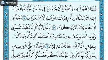 سورة يوسف من الاية 10 الى 20