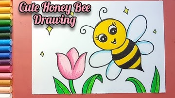 Cute Honey Bee drawing