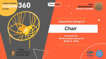 How to design a "Chair" (Generative Design) using Fusion 360 | In Tamil