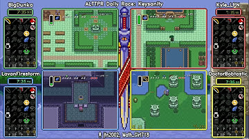 BigDunka vs Kyle_LPN vs LavanFirestorm vs DoctorBobtastic, Keysanity. ALTTP Randomizer Daily Race