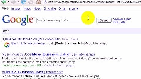 Advanced Google search techniques to use in your music business job search