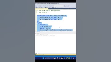 Procedimiento Almacenado para Buscar Productos | Curso SQL Server #sql #sqlserver #windows