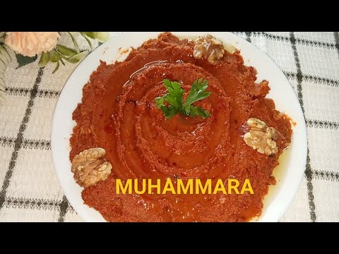 MUHAMMARA | muhammara recipe | roasted pepper dip | how to make muhammara dip