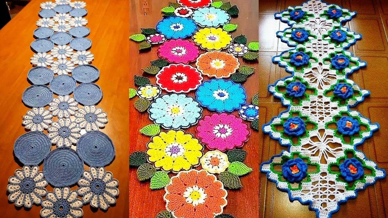 stylish-decorative-crochet-dinner-table-mat-table-cloth-runner-design