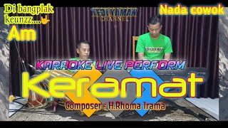 keramat karaoke versi bangplak (H.Rhoma irama) nada cowok Am