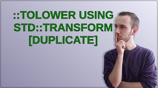 ::tolower using std::transform