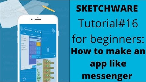 How to make a app like Messenger in sketchware: tutorial#16