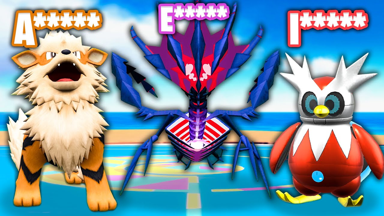 We Randomized Pokemon Starters But Only Know The First Letter, Then We Battle!