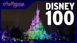First Look Disney 100 Projection Mapping Show 2022 Disneyland Paris New Years Eve Party 4K